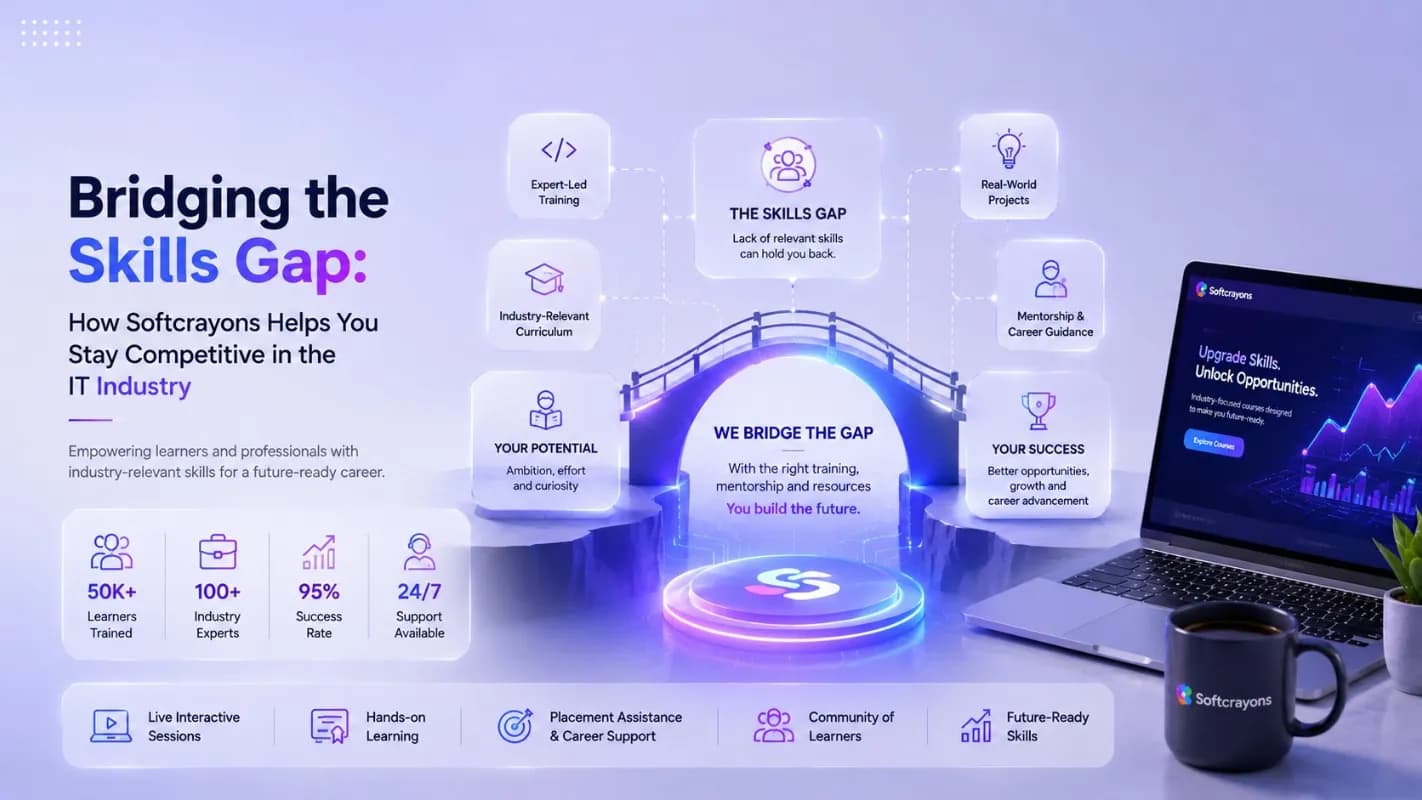 Bridging the Skills Gap: How Softcrayons Helps You Stay Competitive in the IT Industry