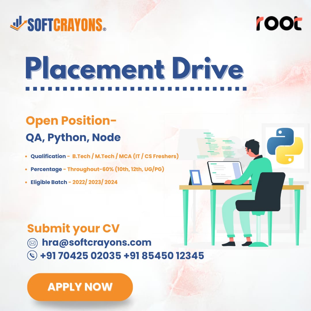 Job Opening for QA, Python, Node